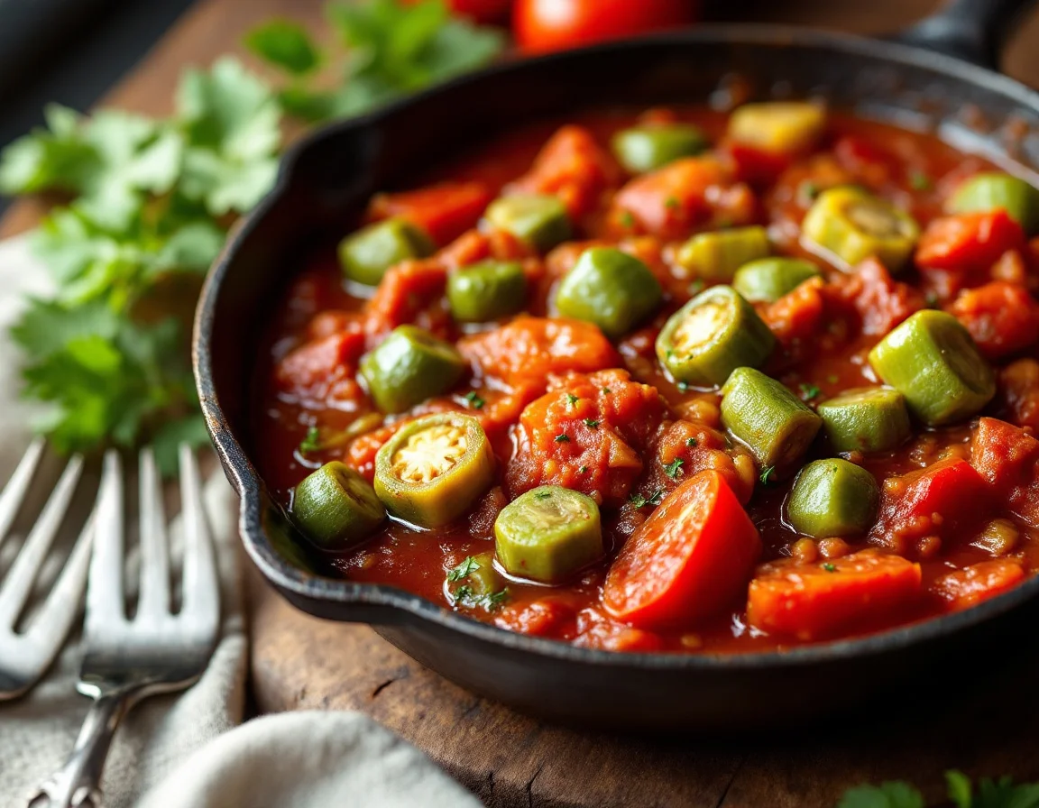Okra and Tomato Skillet